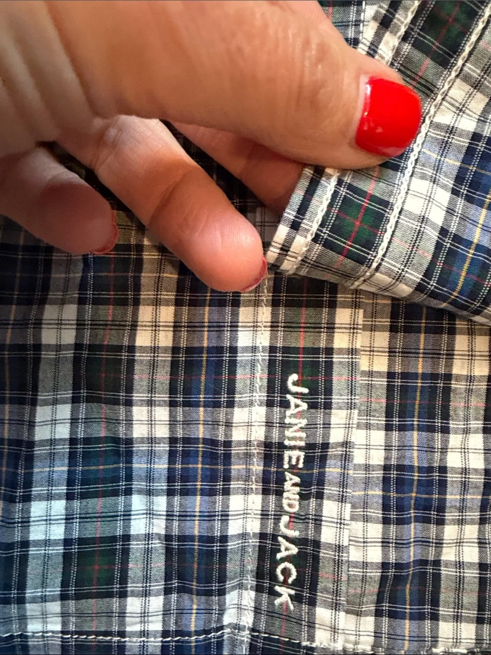 NWT Janie & Jack Plaid Poplin Shirt, 8